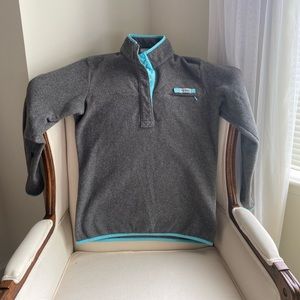 Gray and blue thermal Columbia sweatshirt